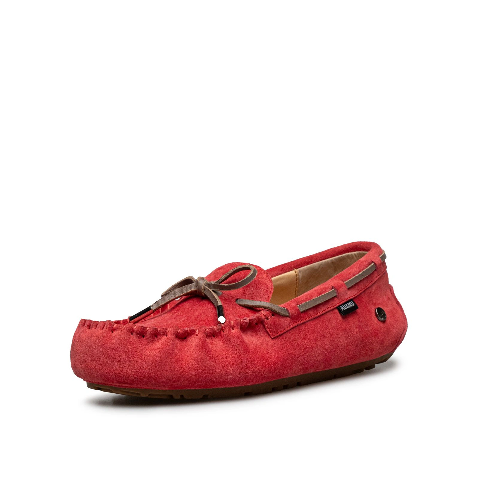 AU&MU Nomad Lace 围边系带莫卡辛单鞋 · 胭脂红
