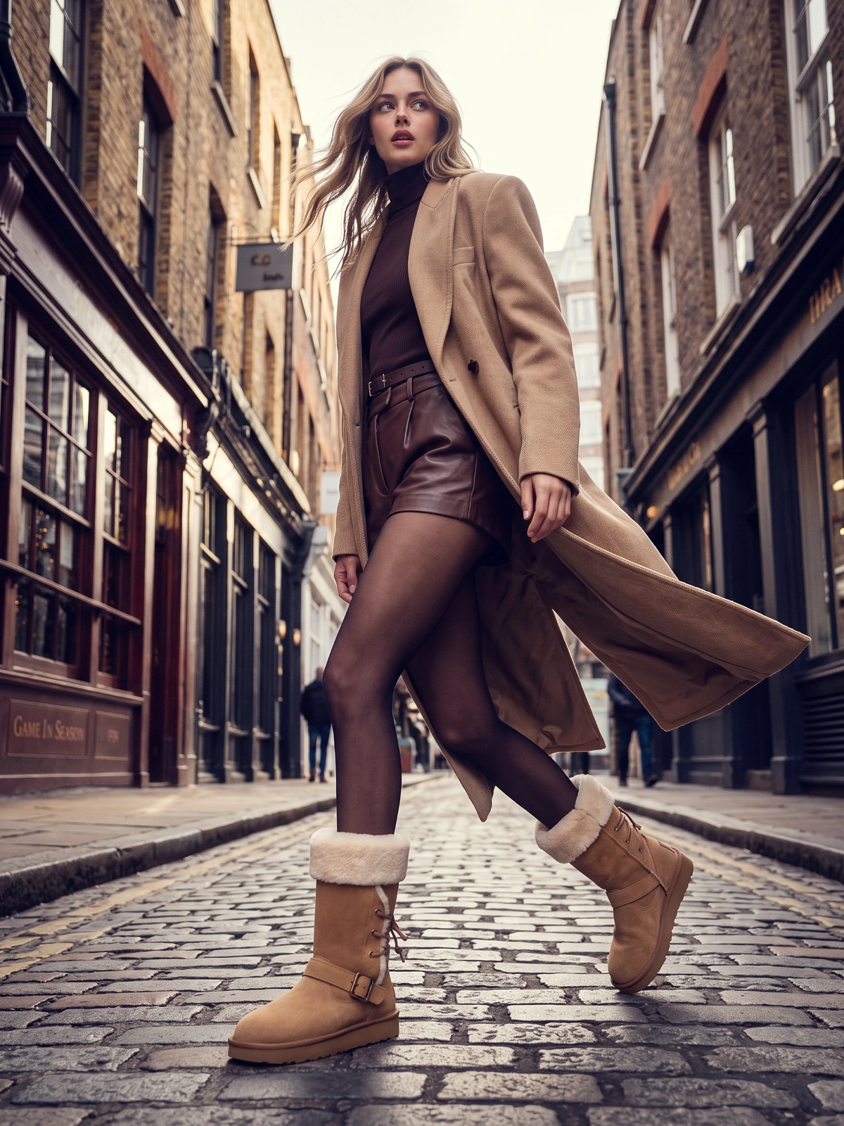 栗色 model look 2