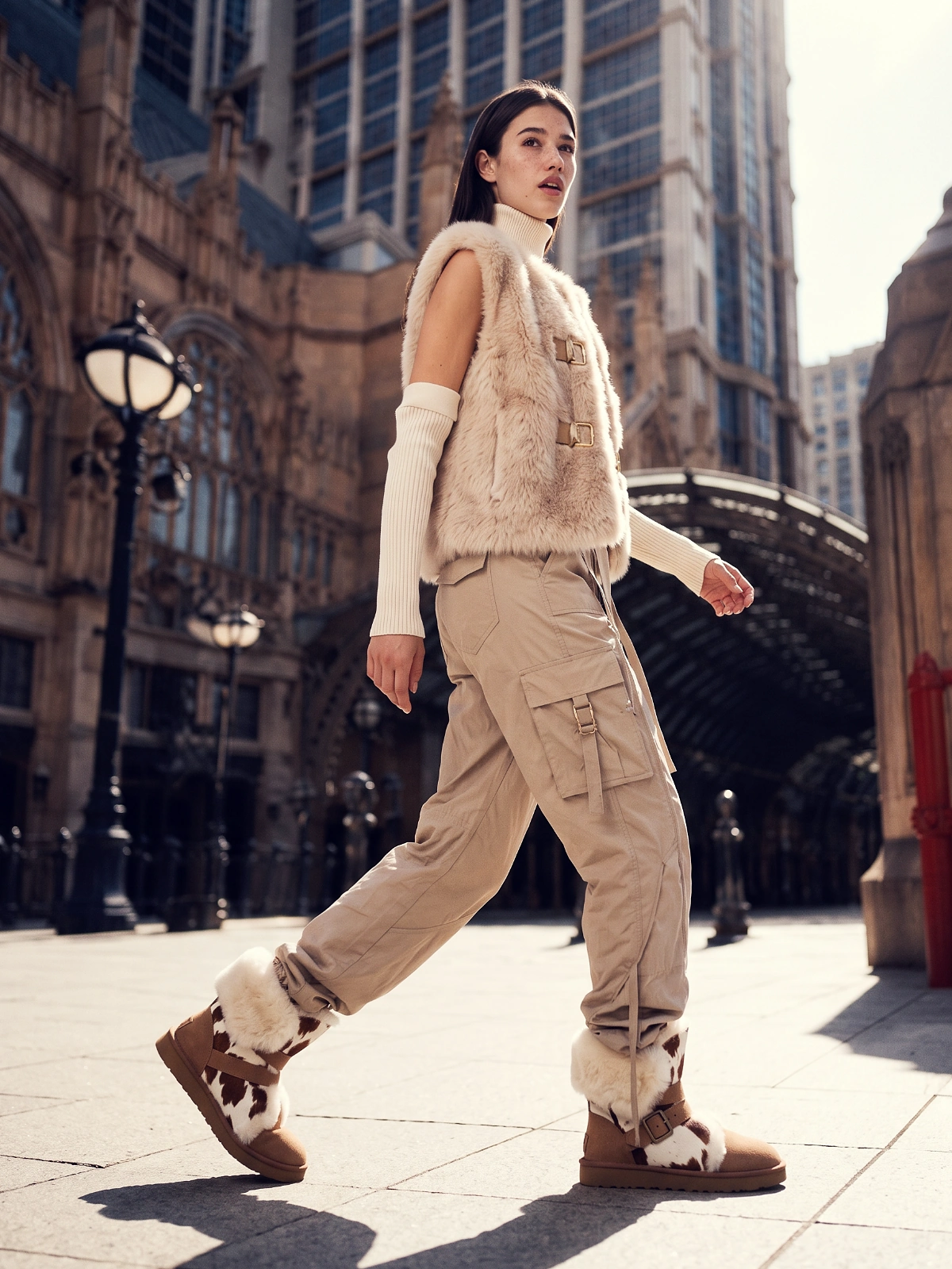 栗色 model look 2