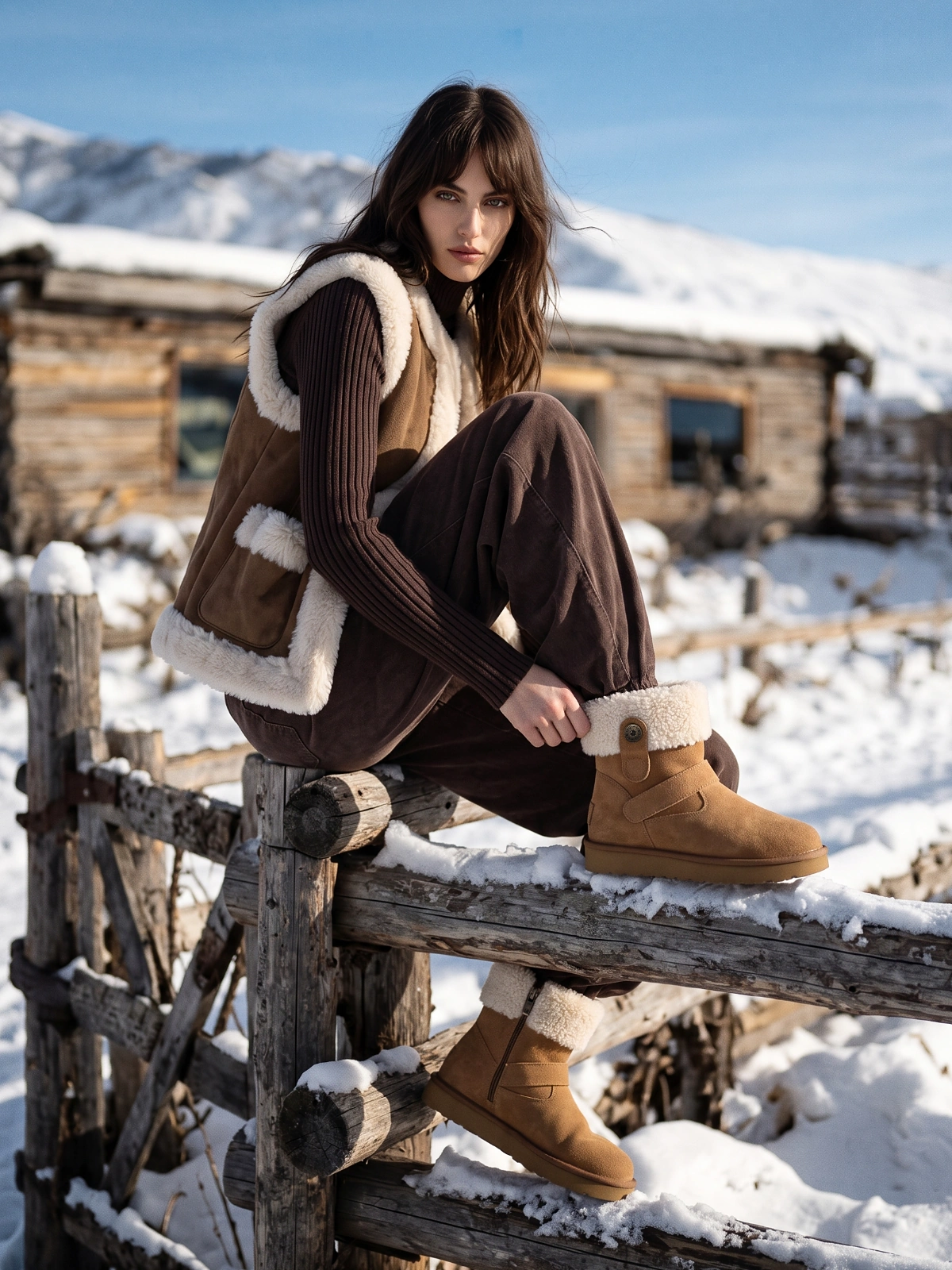 栗色 model look 3